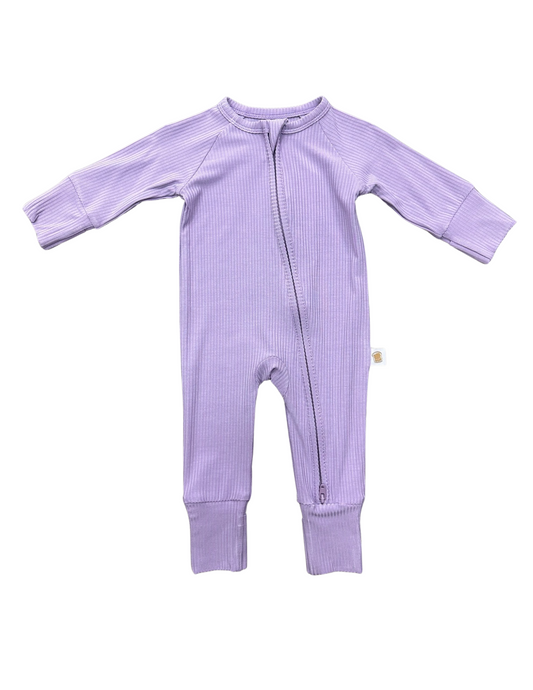 Lavender Ribbed Zip Jam