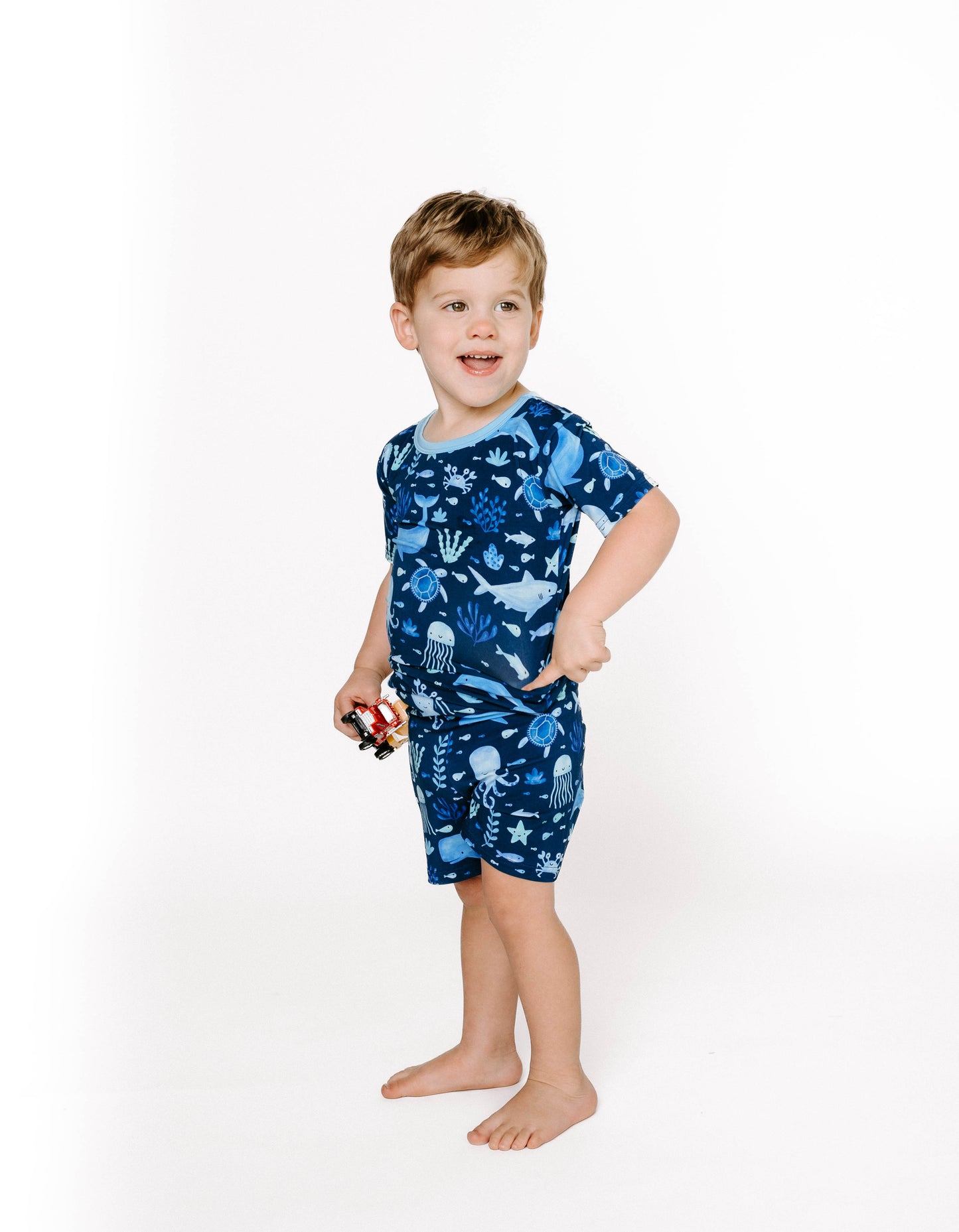 Deep Blue Sleep Jam Short Set