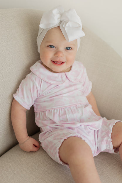 Pink Watercolor Cowboy Bubble Romper