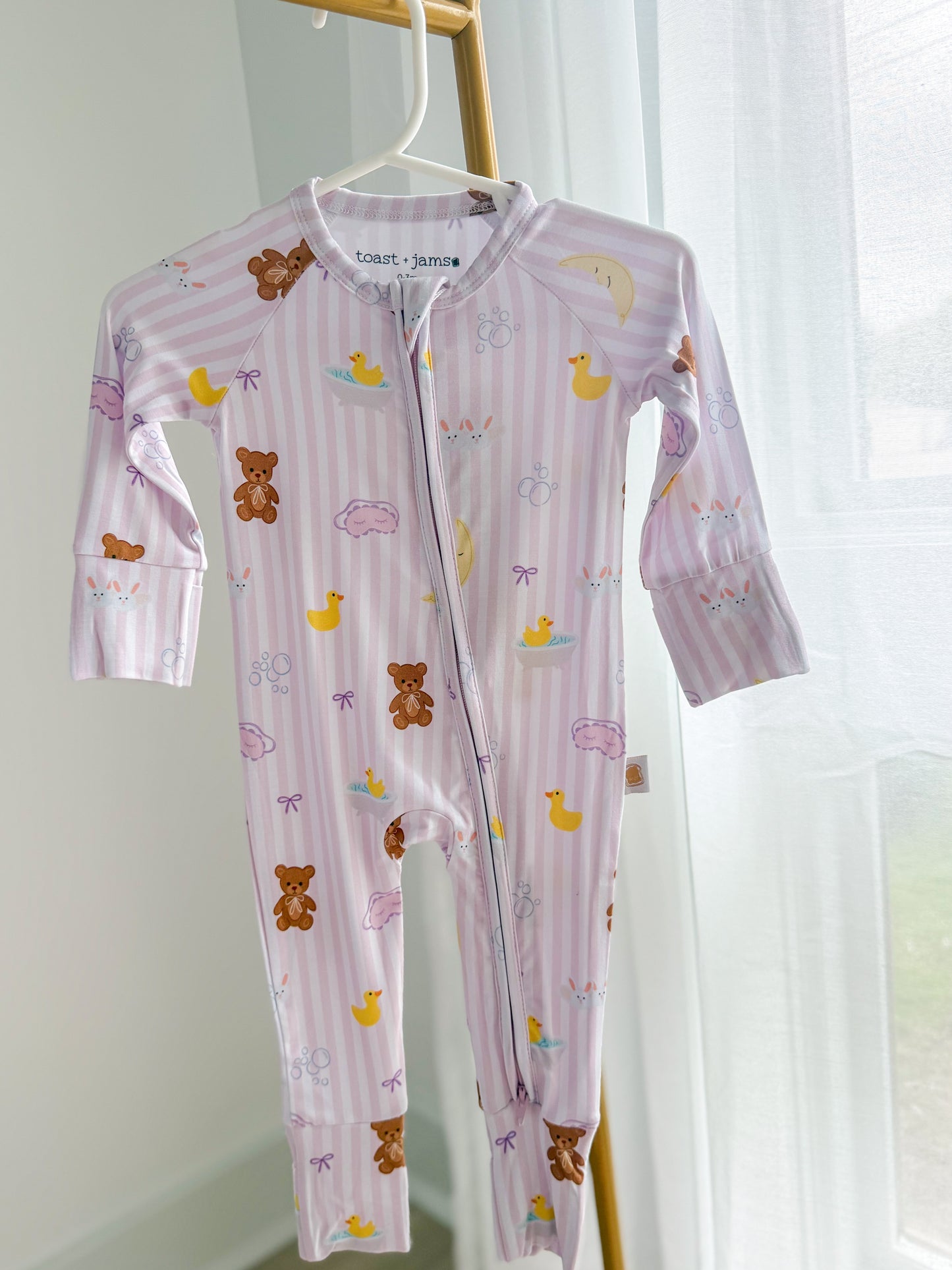 Pink Bathtime Bows Zip Jam