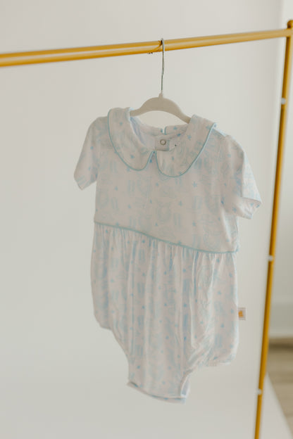 Blue Watercolor Cowboy Bubble