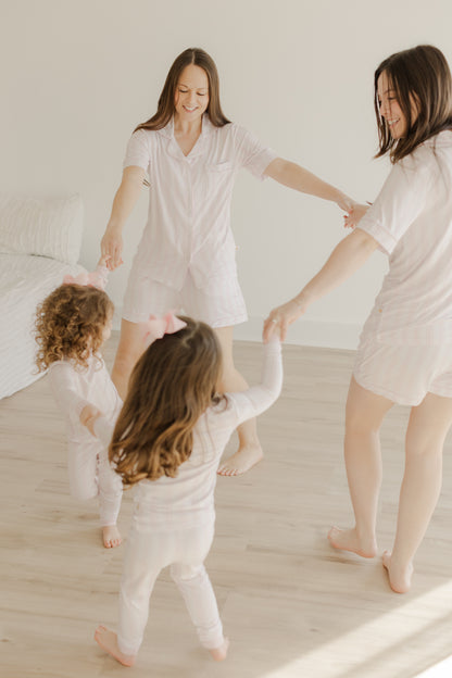 Pretty In Pink Button Down Women's Set