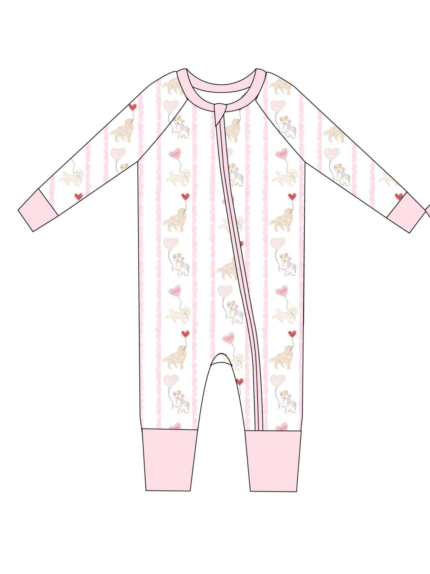 Valentine Pups Zip Jam