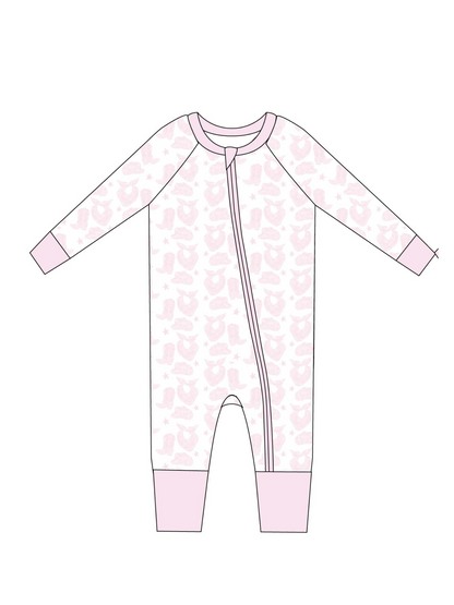 Pink Watercolor Cowboy Zip Jam