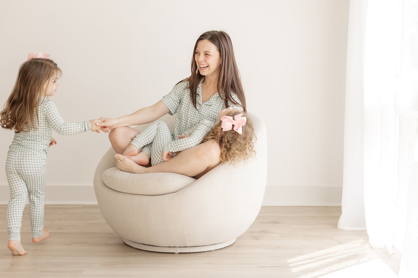 Sage Gingham Jam Set