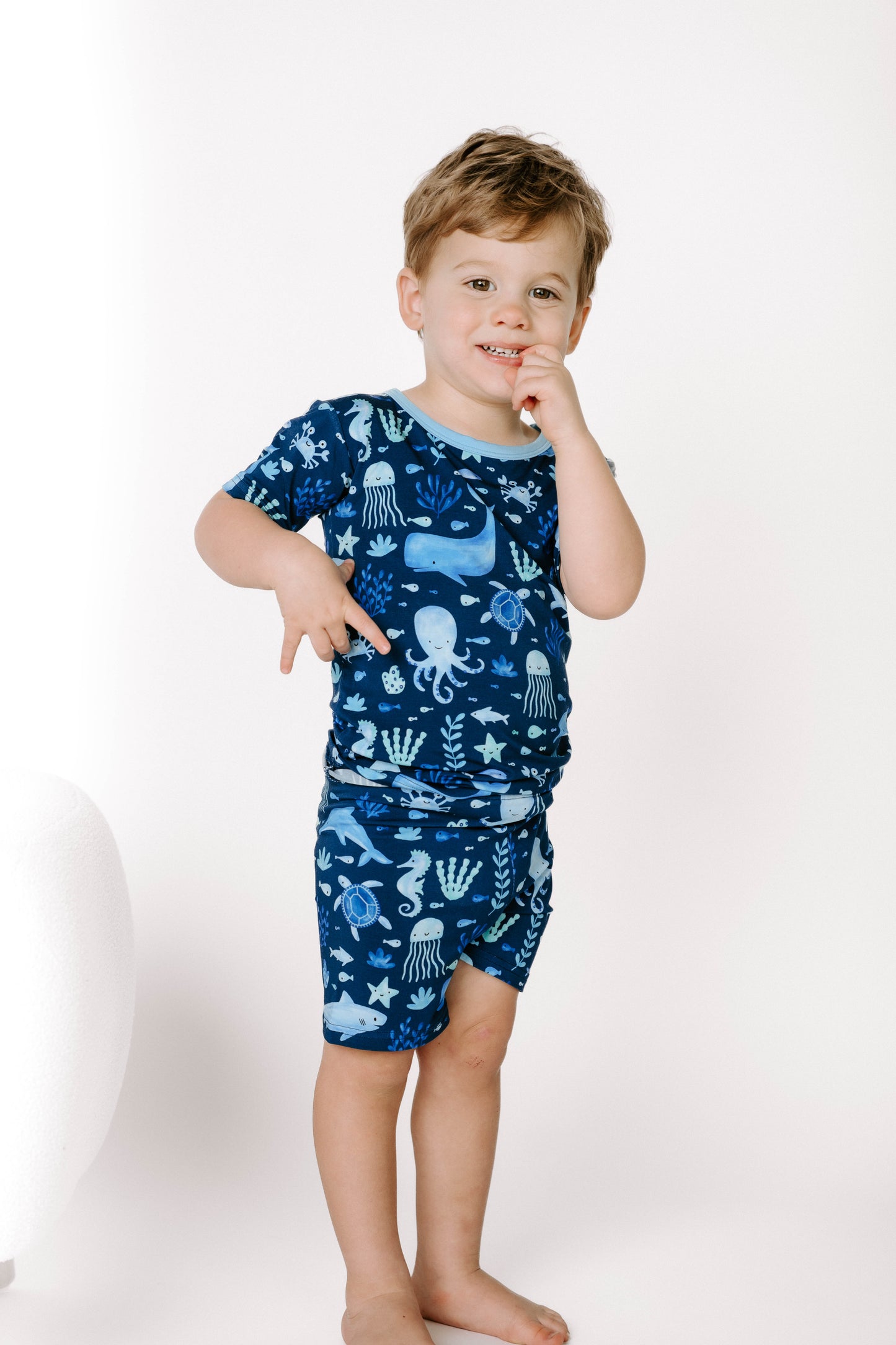 Deep Blue Sleep Jam Short Set