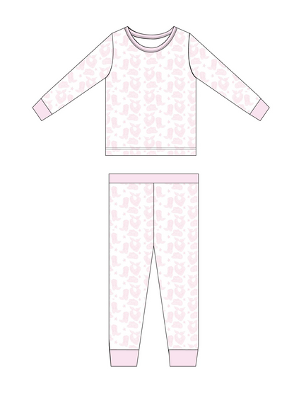 Pink Watercolor Cowboy Jam Set